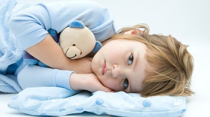 Feeling unwell in a child with worms
